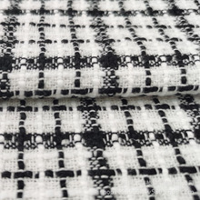 新款小香风粗纺毛呢面料 大衣西装气质女装外套夹克 格纹布料现货