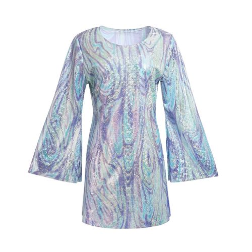 Cross-border Amazon Halloween Hippie Lady Gold-embroidered Sparkling Dress Stage Performance Disco Costume