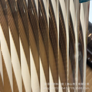 Self-Adhesive 3D Long Iris Brown Bronze Pet Material Transparent Explosion-Proof Glass Film Factory Spacing 15mm