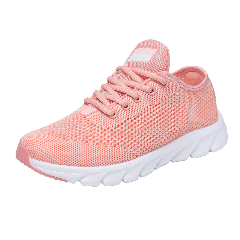 Zapatos de mujer de verano huecos con suela suave cómodos zapatos de correr al aire libre ligero correa de malla de verano transpirable