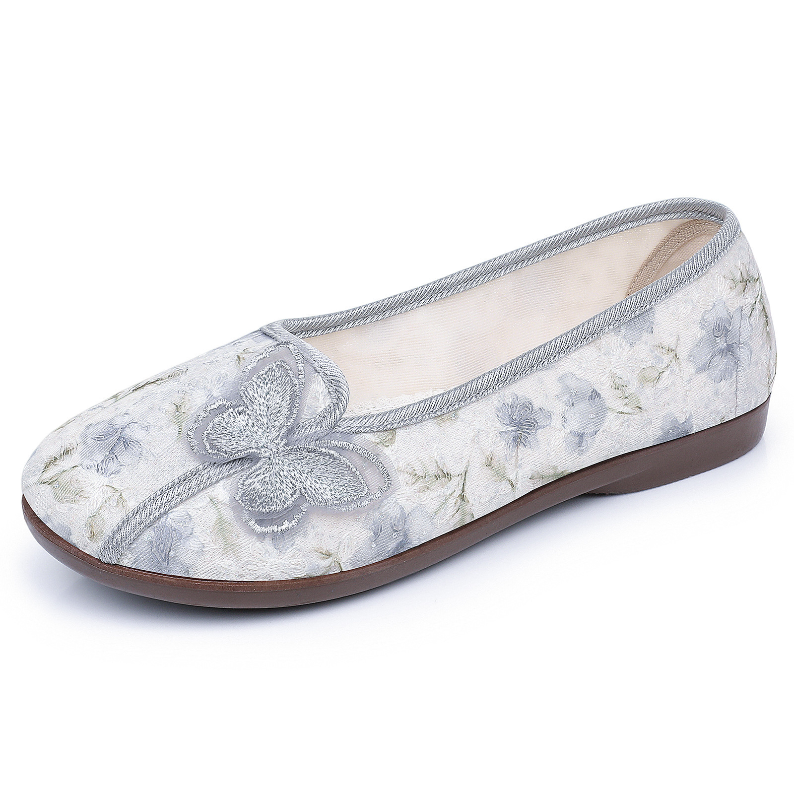 Viejos zapatos de tela de Beijing para mujeres de verano nuevos zapatos bordados transfronterizos cómodos zapatos de boca superficial cómodos zapatos de madre suaves ligeros image 8