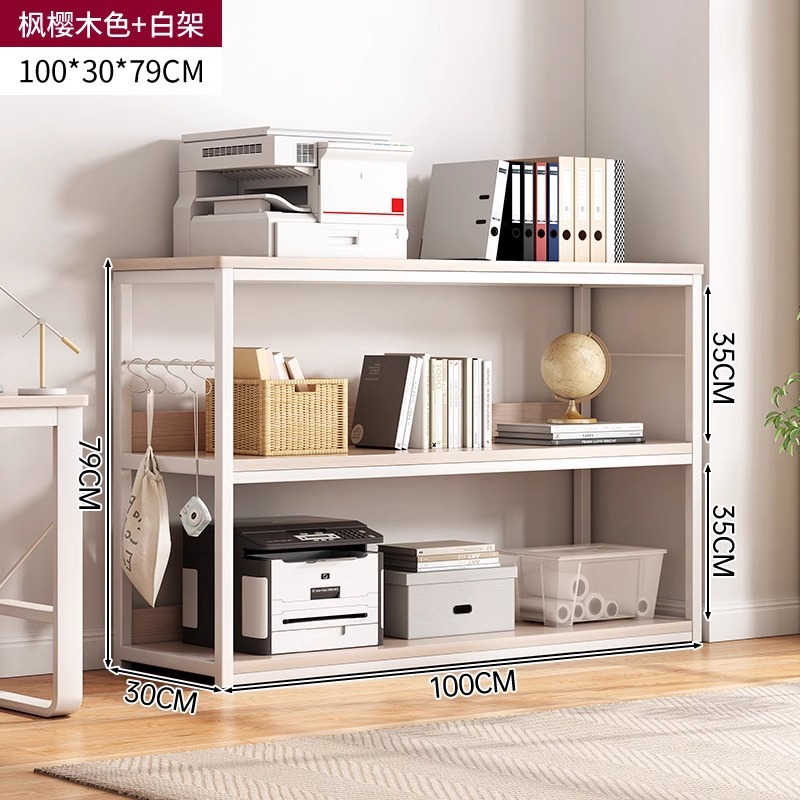 Estante de impresión estante de almacenamiento de hierro forjado estante de almacenamiento de piso multicapa estante de exhibición simple armario de oficina armario