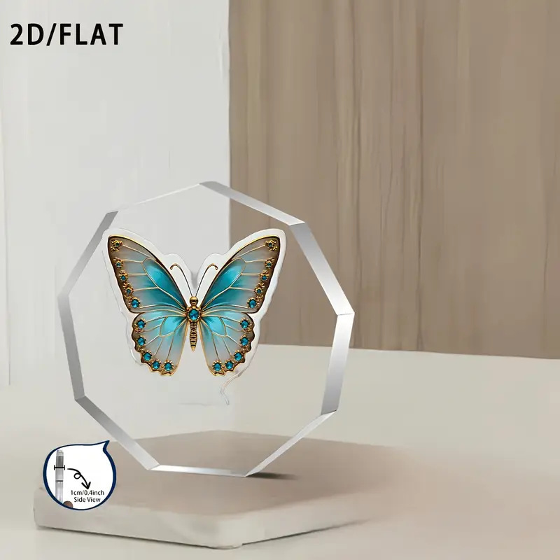 Amazon 新製品ホットセール透明九角形アクリル蝶飾りデスクトップ装飾工芸品テーブルセッティング|undefined