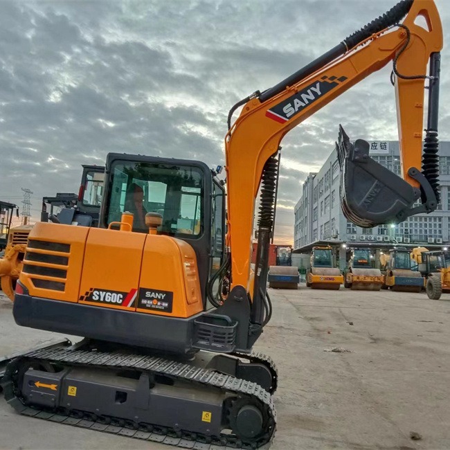 Excavadora SY60C de segunda mano, exportación de Canadá, buen rendimiento y alta calidad