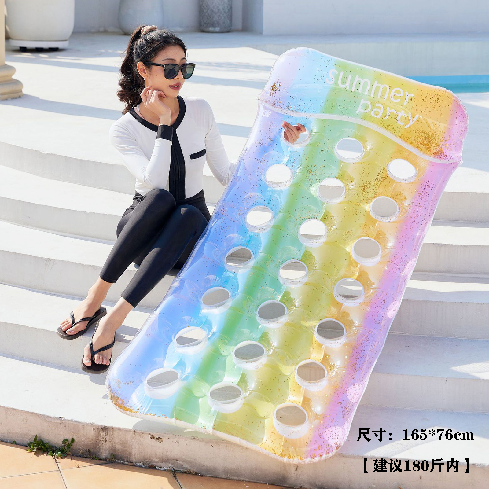 Cama flotante de natación anillo flotante inflable flotante de agua para adultos juguetes de agua para mujeres silla flotante para adultos anillo de natación cama tumblr