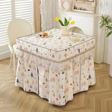 正方形烤火桌子罩套新款电炉罩桌布冬季加厚取暖被电烤炉烤火炉罩