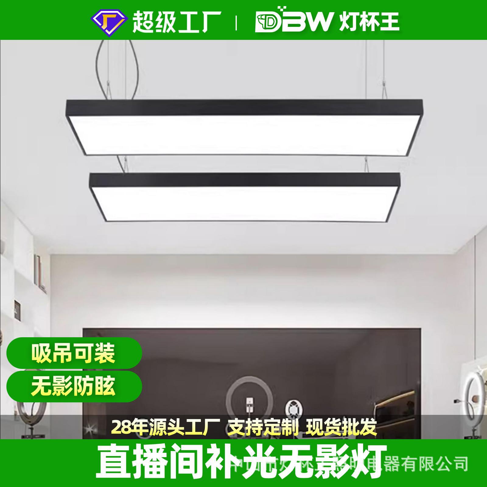 lámpara de techo especial de sala de transmisión directa LED lámpara sin sombra lámpara de línea de absorción lámpara de línea de suspensión lámpara sin sombra lámpara de ropa peluquería lámpara de techo