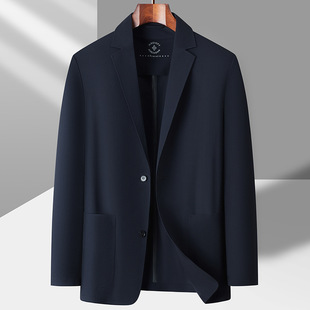 Summer Thin Ice Silk Cool Formal Sun Protection Clothing Small Suit Men's High-End High-Elastic Single Suit Jacket