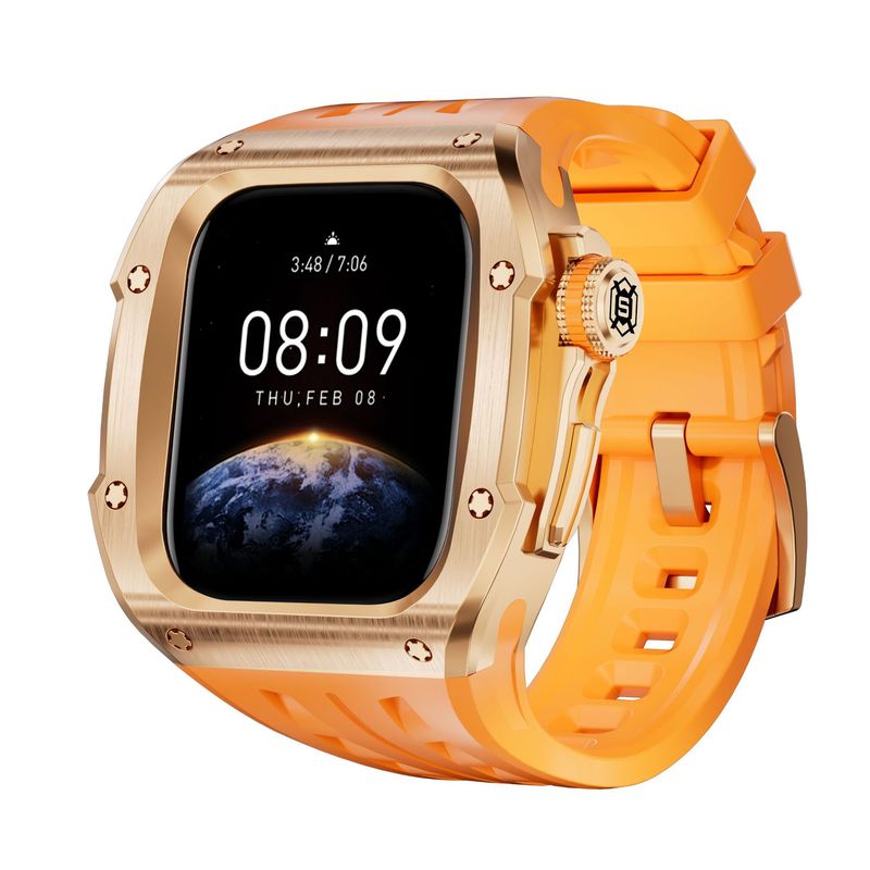 国境を越えた起爆金はappleiwatchseries 10 46mm金属転倒防止腕時計の全包保護ケースに適用される|undefined
