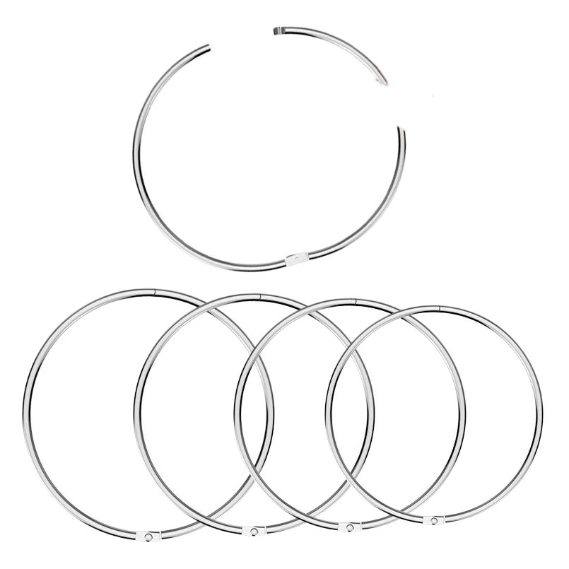 Zhiyoute en stock anillo de hojas sueltas, anillo de presión, metal longitud interior 38mm anillo de libro diámetro exterior 45mm llavero DI