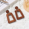 Material, geometric genuine design earrings, European style, simple and elegant design