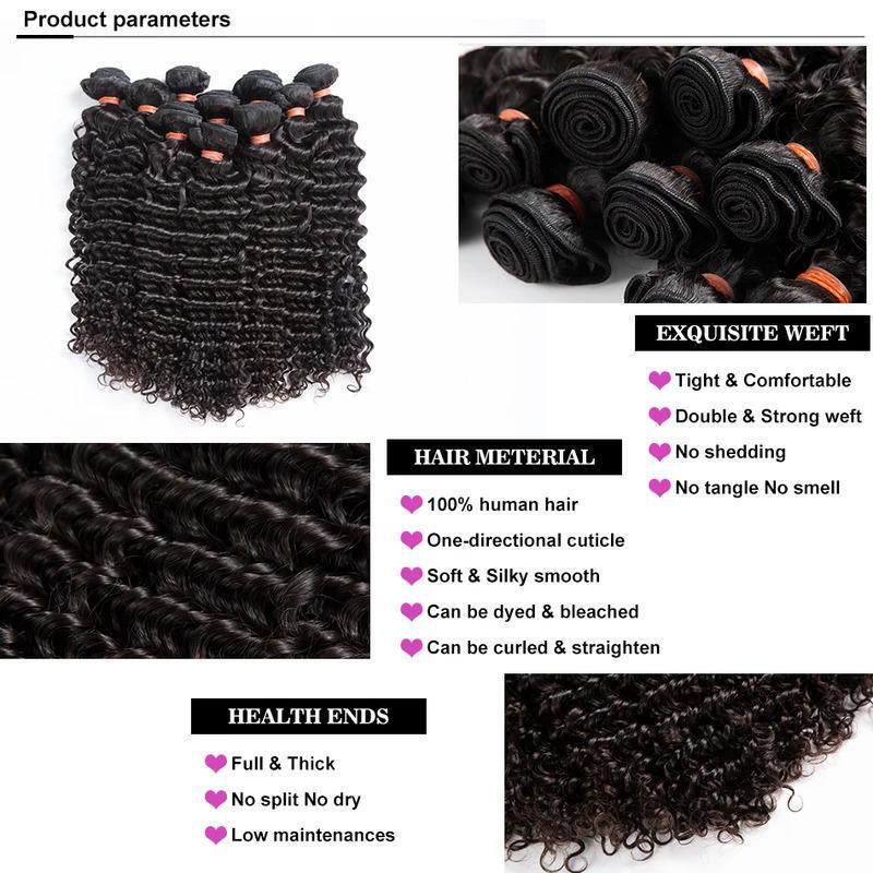 ③S 474 2026 New Cross-Border Dropshipping Christmas Halloween 30 32 3640inch Deep Wave Human Hair