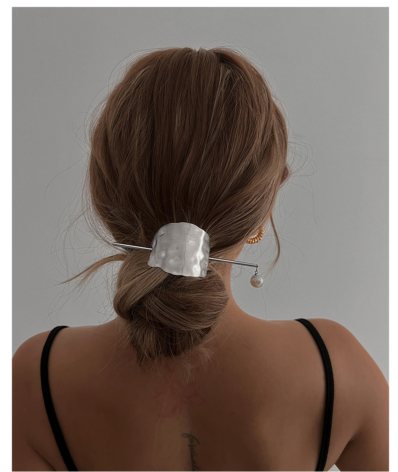 32g Weight Hair Sticks Hair Accessories Type 1 Piece Quantity Casual, Daily, Party Occasion Alloy Material Irregular Pattern Women's Gender Pearl, Plating Design IG Style Style Gold, Silver Color Women's IG Style Irregular Alloy Pearl Plating Hair Sticks 9