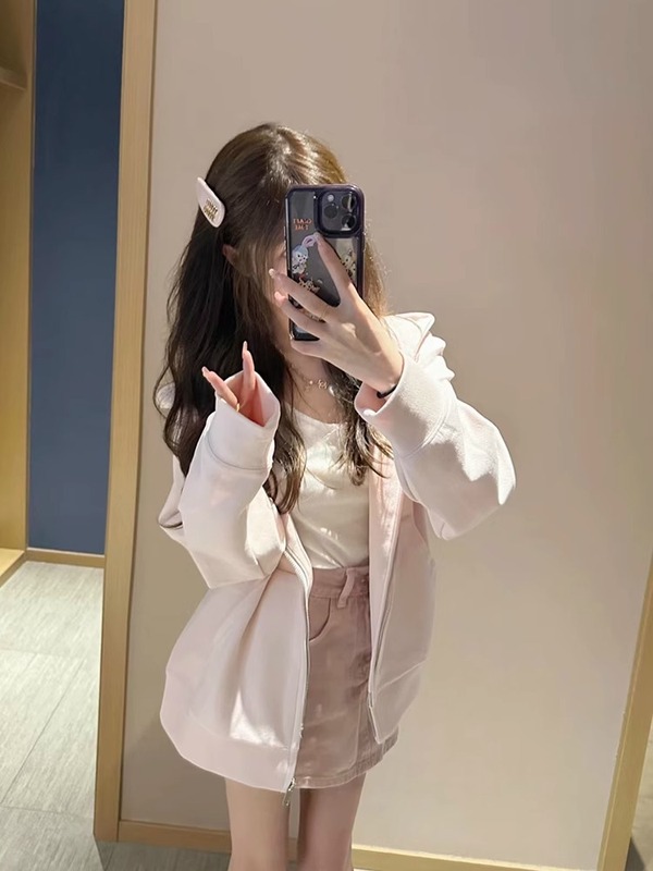 山东即墨卫衣春日莫兰迪色穿搭开春bm外套女款2025新款显瘦外套|undefined