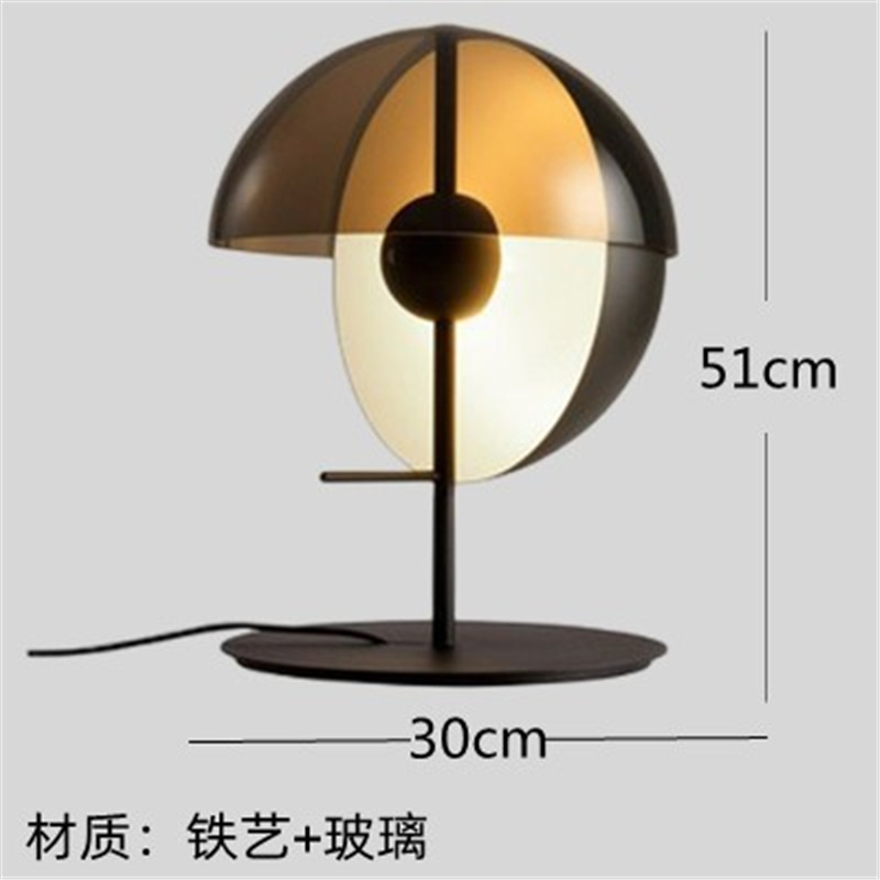クリエイティブデザイン北欧シンプルで豪華な電気スタンド寝室ベッドヘッドランプ感リビング装飾ガラス|undefined