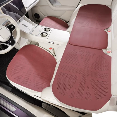 Cover, Seat cushion, seat cover - volcanic-red-rice-shaped-breathable-full-car-three-piece-set