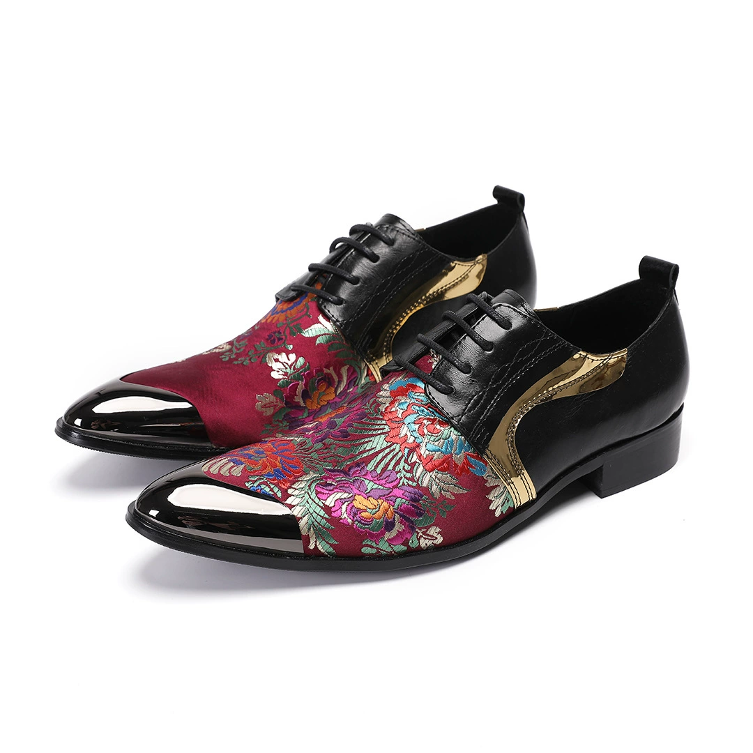 Модные повседневные лоферы из глянцевой кожи, модные мужские повседневные кожаные туфли без шнуровки на низком каблуке, мужская обувь из лакированной кожи, мужские лоферы с вышивкой, мужская обувь