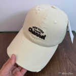 复古阿美咔叽简约做旧破洞立体Channel字母刺绣棒球帽休闲百搭潮