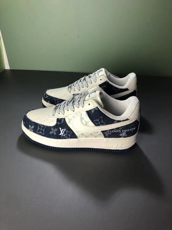 AF1 スニーカー 黒と白のシルク vl ジョイント ロートップ エア フォース ワン 男女兼用 藤原ヒロシ キャンパス カジュアル トレンド シューズ|undefined