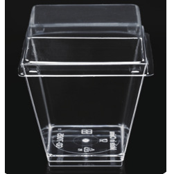 Vasos desechables transparentes para postres con tapa y cuchara, para gelatina y mousse