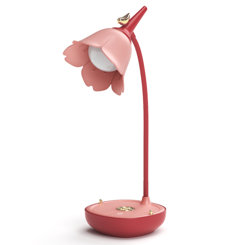 Lámpara de Mesa con Soporte para Celular de 3 Niveles de Brillo de Plástico Táctil Recargable USB para Escritorio image 6