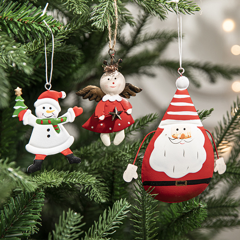 Adornos Navideños de Muñeco de Nieve Pintado, Decoraciones para Árbol de Navidad, Adornos Colgantes, Suministros para Ambiente Navideño, Venta al por Mayor