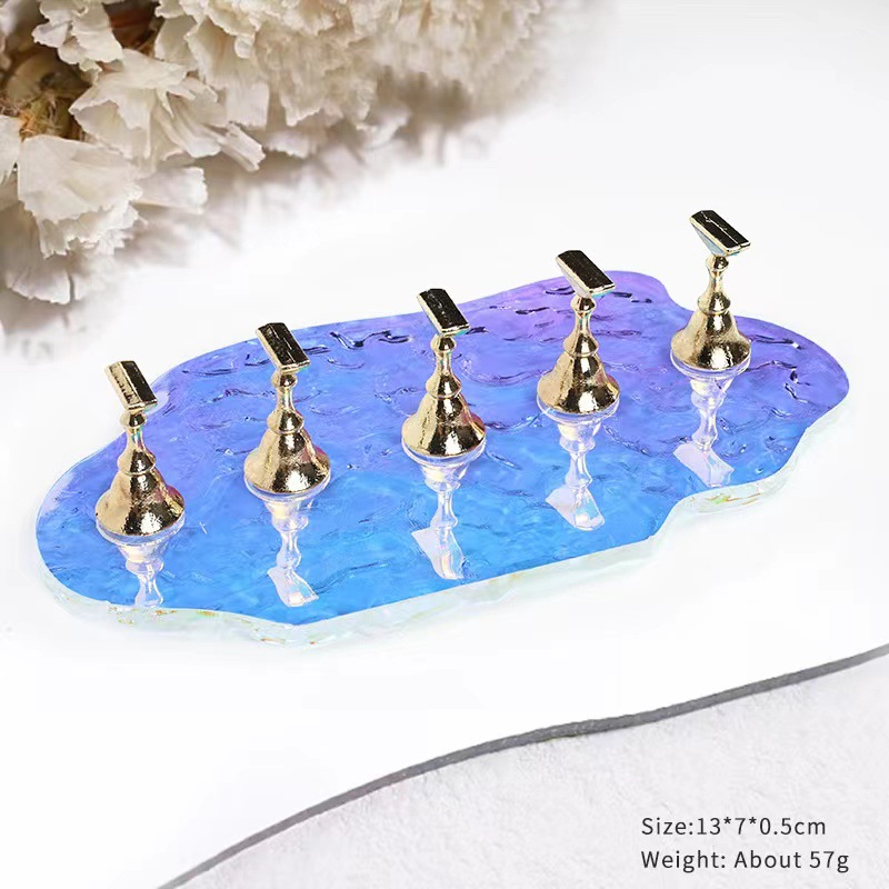 Usar herramientas de uñas, práctica de uñas, soporte para uñas, hada, fantasía, base acrílica Aurora, soporte para uñas, soporte para piezas de ajedrez, soporte para exhibición
