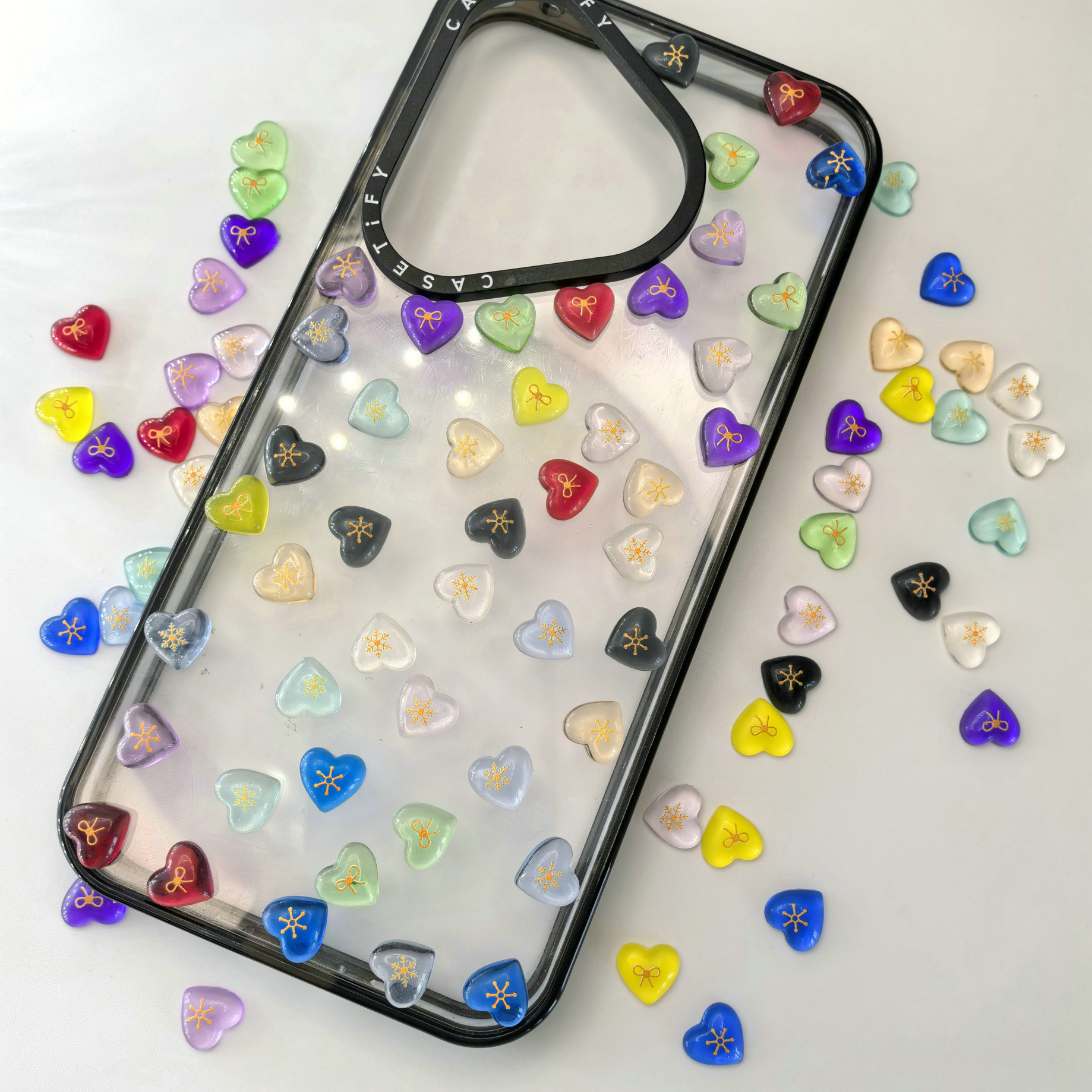 爱心贴片座装饰品树脂diy平底心形美甲饰品美甲钻0021.j