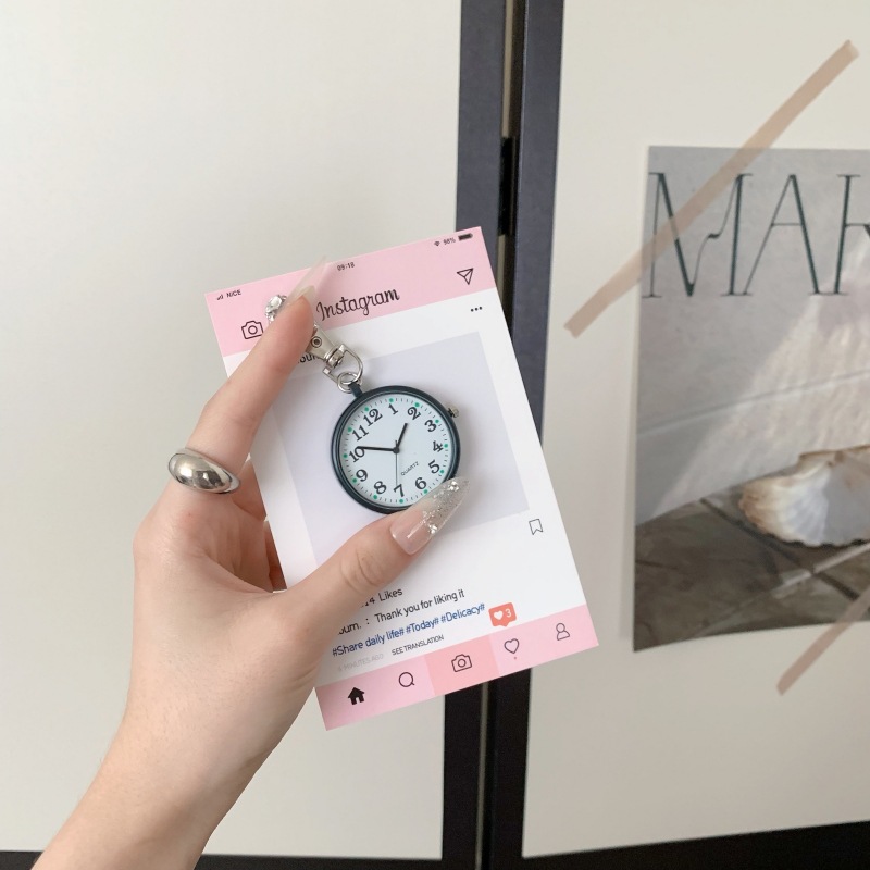 Creative High-End Niche Silent New Student Party Civil Servant Examination Special Portable Quartz Watch Pocket Watch