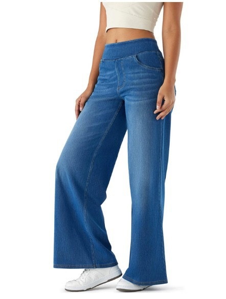Jeans de Mujer de Pierna Ancha en Denim de Algodón, Corte Relajado image 9