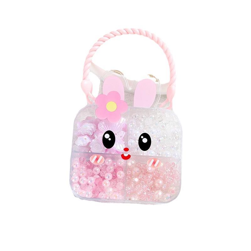 Nuevos niños hechos a mano bolsas de material diy chicas decoraciones joyas para usar cuentas acrílicas juguetes de puzzle image 6