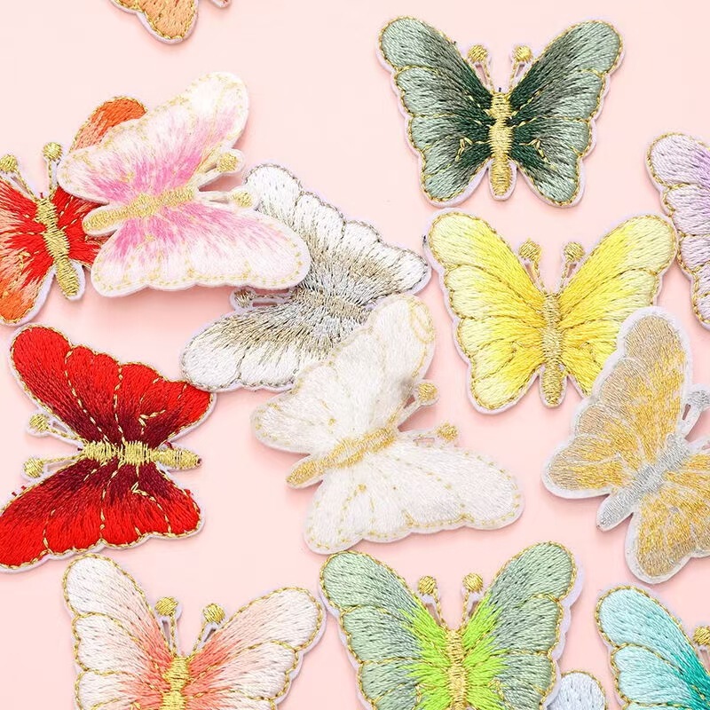 Cross-Border Hot Selling Smart Wings, Lifelike and Beautiful Gold Thread Butterfly Computer Embroidery Cloth Stickers Wholesale from the Source Factory Cross-Border Hot Selling Smart Wings, Lifelike and Beautiful Gold Thread Butterfly Computer Embroidery Cloth Stickers Wholesale from the Source Factory