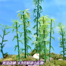 竹子熊猫微景观摆件苔藓多肉沙盘造景迷你创意树脂配饰