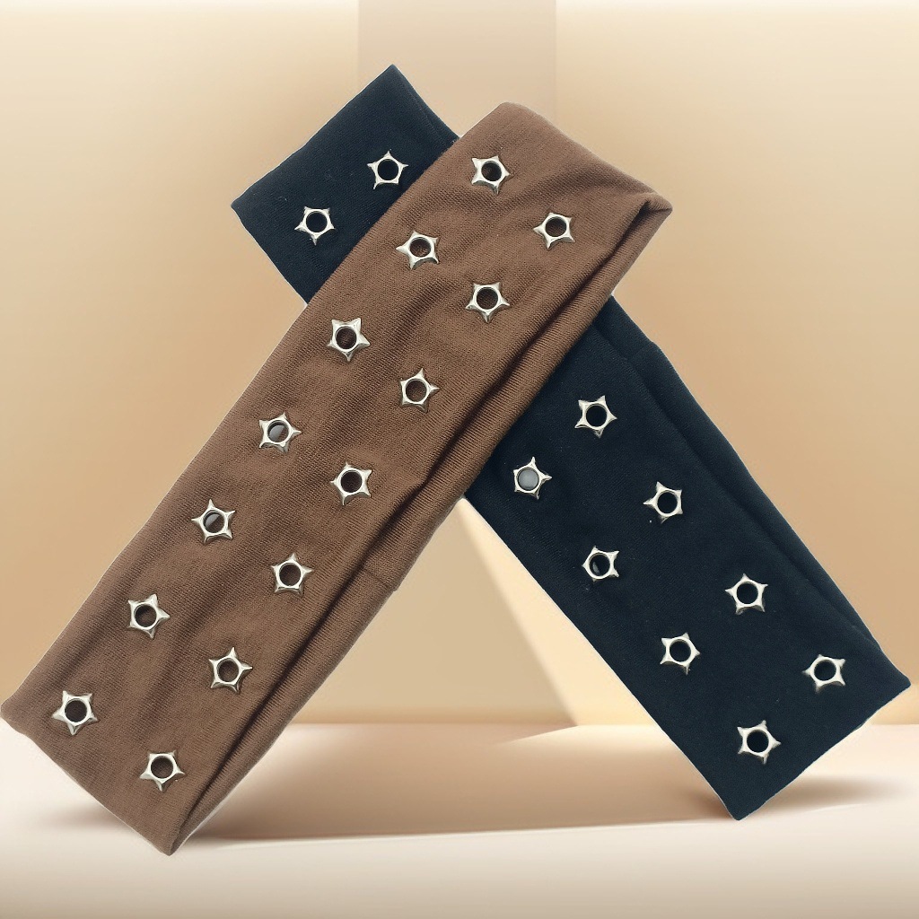 HW250301-22.5x6cm弹力布+14五角星气眼朋克