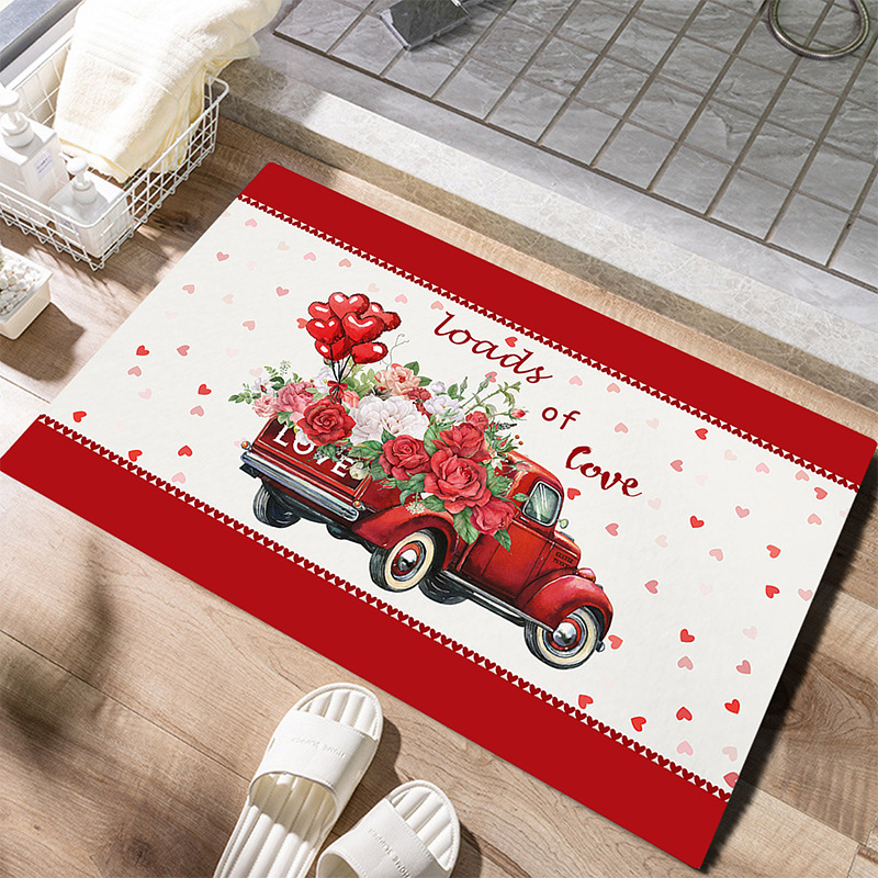 Transfronterizo europeo y americano Día de San Valentín alfombra sala de estar alfombra roja Festival festivo estera regalo alfombra de la boda