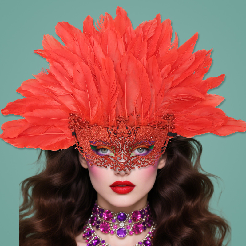 Venta caliente transfronteriza máscara de fiesta de disfraces de Venecia rosa zorro creativo Yang Huan máscara de Halloween cara soldado