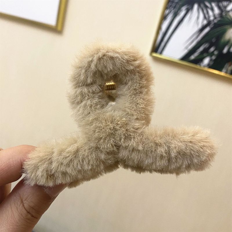 純色の毛のクリップのぬいぐるみのクリップの後頭部の髪は優雅な気質のサメのクリップのかわいい髪の髪の飾りの女性の金をつかみます。|undefined