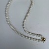 Small design magnetic necklace heart shaped from pearl, trend of season