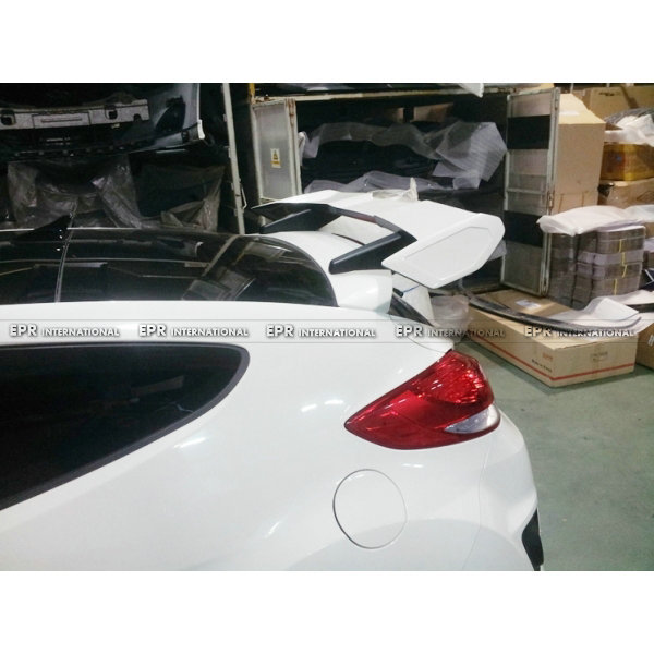Suitable for Hyundai Veloster car modification parts, carbon fiber rear spoiler, MR V3 spoiler