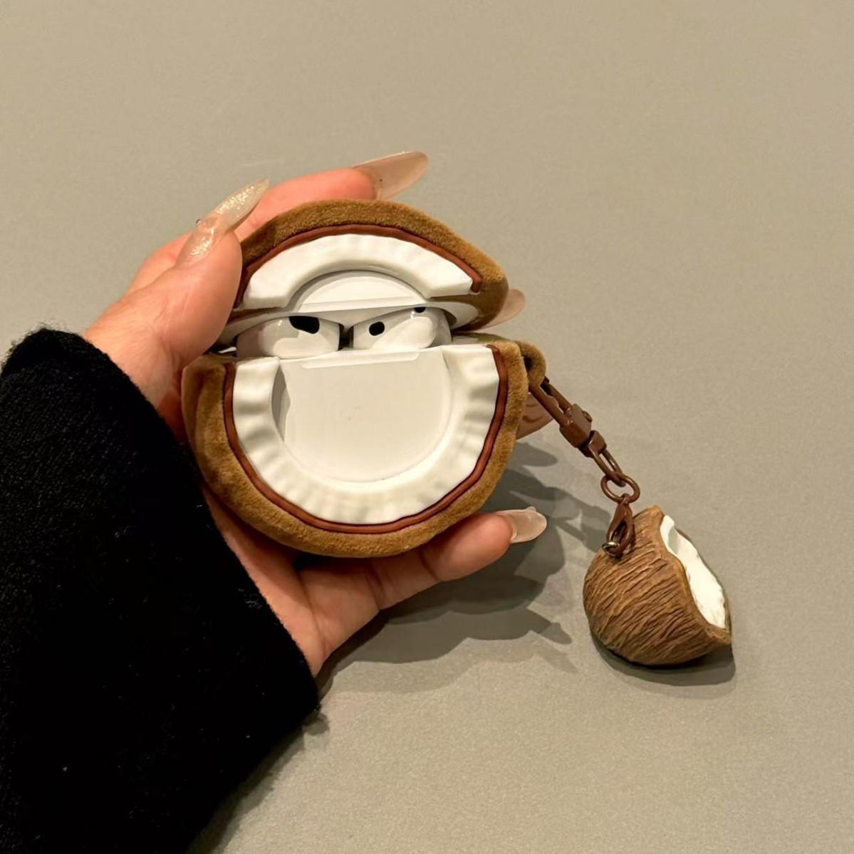 Verano estereoscópico coco cubierta de auriculares para airpods3 caída airpodsspro2 cascas de auriculares airpods4