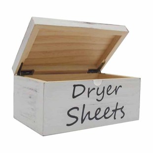 Country Style Wood Laundry Room Decorative Wooden Box Drying Paper Holder Container Detergent Tissue Storage Box Custom Made
