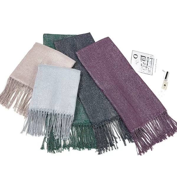 AliExpress new flash headscarf women cotton silver star scarf shawl MSL117