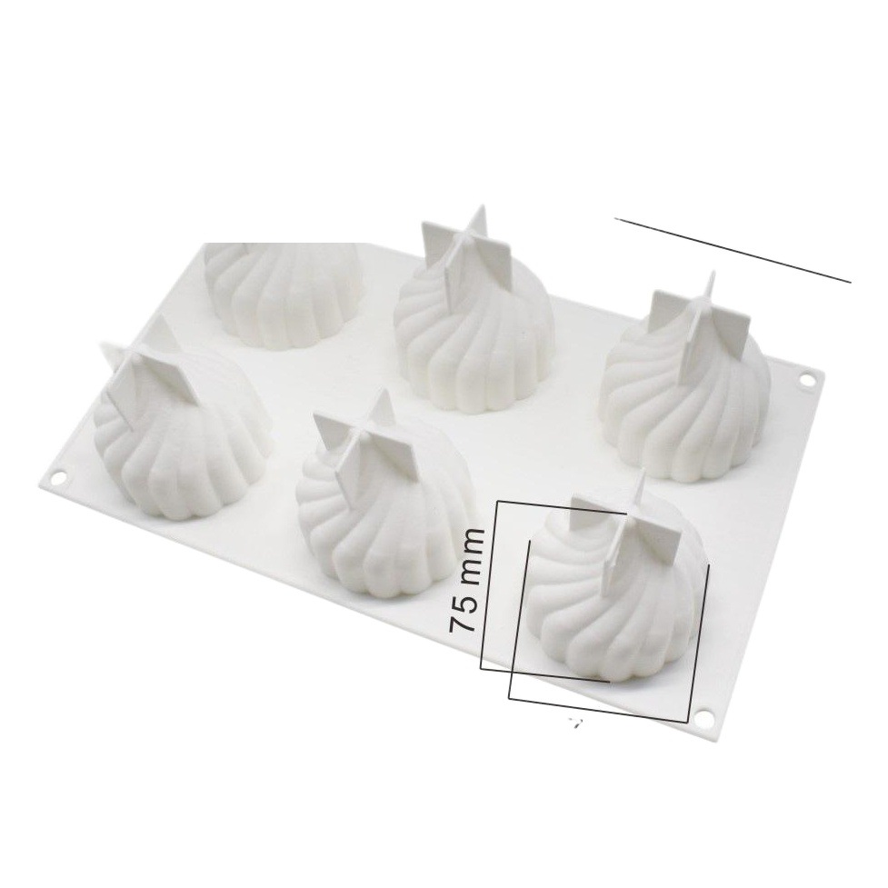 Gorra de Navidad torbellino mousse molde de pastel hilo cabeza de cebolla molde de silicona antorcha postre francés abrasivo para hornear