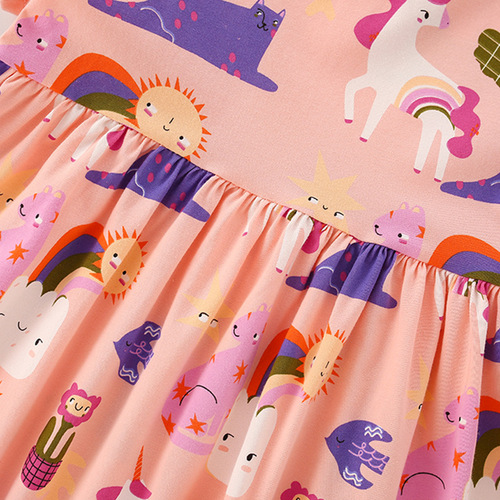 Malwee girls dress summer new style European and American children's casual short-sleeved fashionable little girls group children's clothing