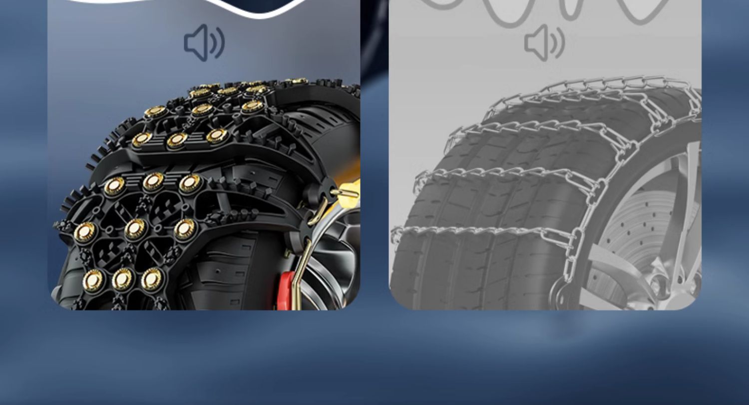 Car tire snow chain off-road car suv universal winter snow does not hurt the tire automatic tightening whistle celebration