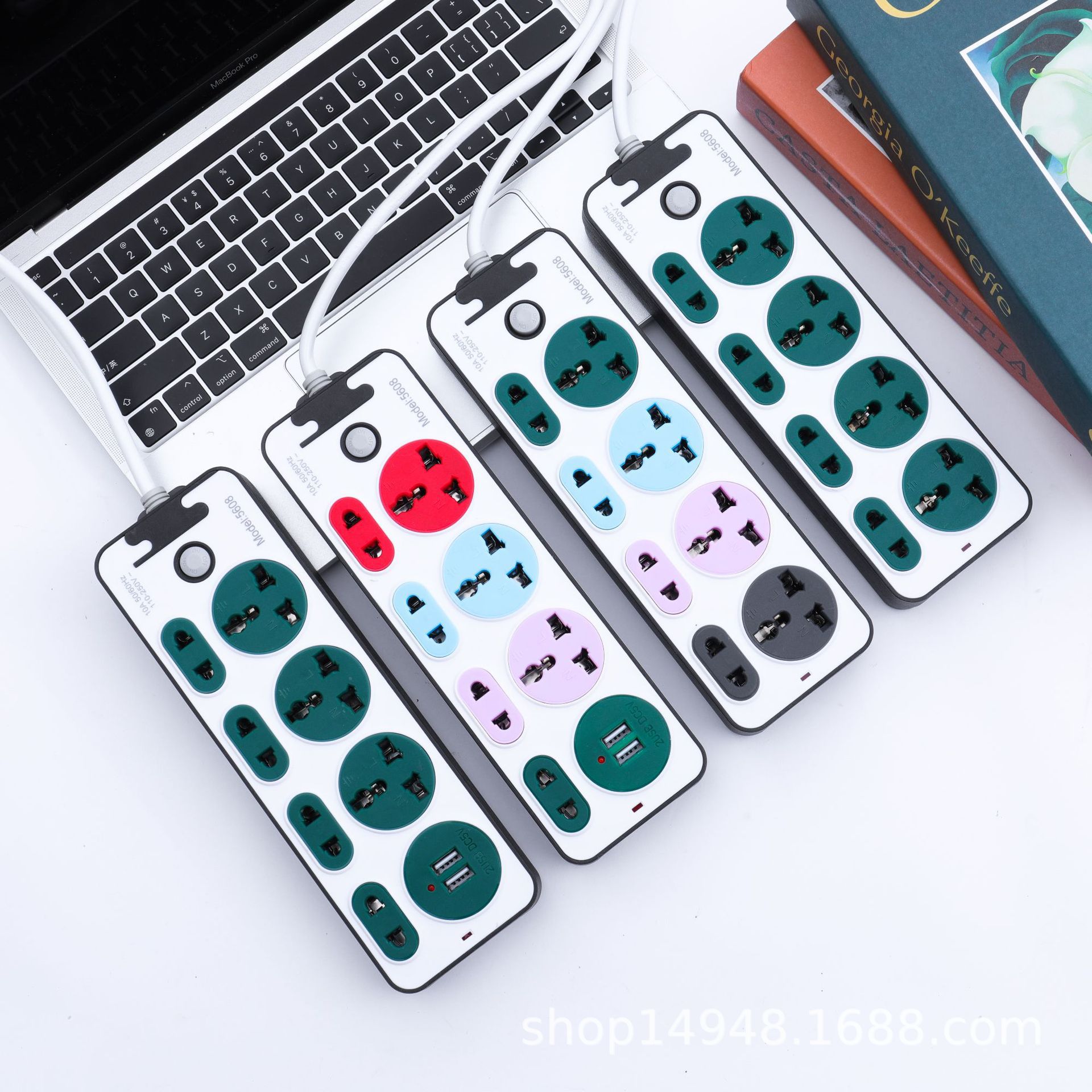 5608 # 5608U # 4 color blanco sólido 20 agujeros inserción de color con USB fuera de la placa de cable de arrastre único inserción de comercio exterior