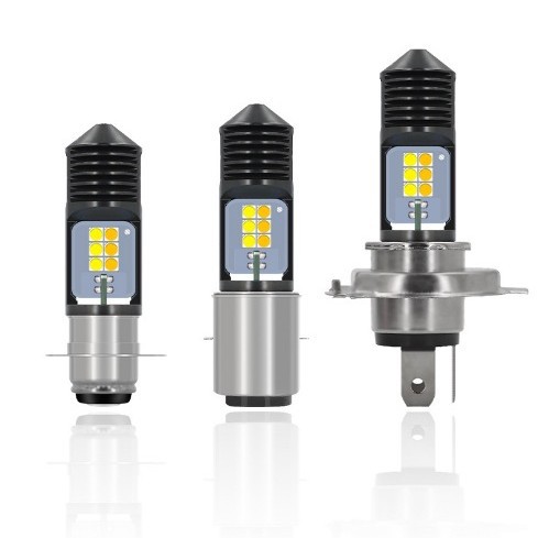 Motocicleta H4 tres garras H6 una sola garra blanco amarillo vehículo eléctrico luces de motocicleta H6 bombillas de doble garra