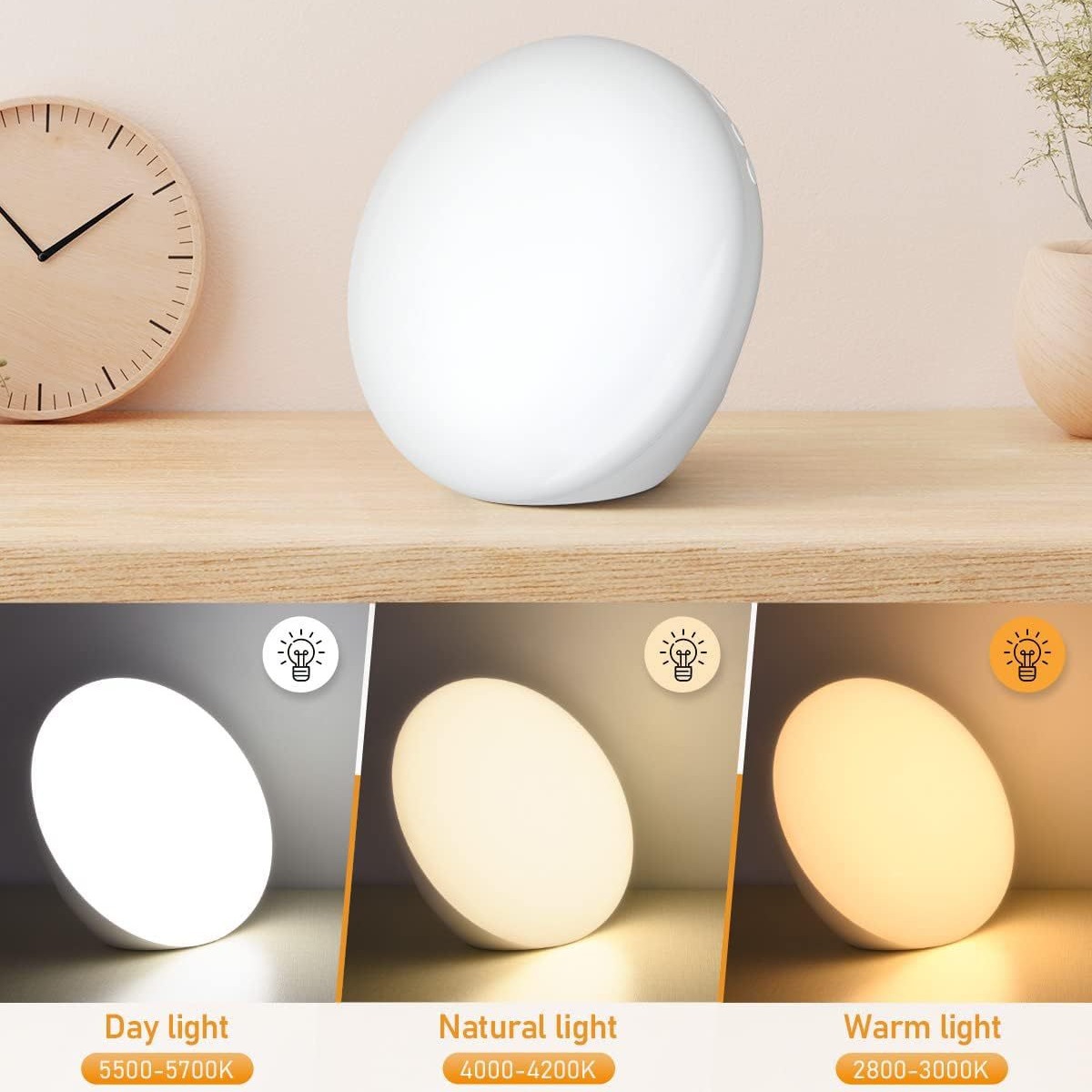 光疗灯sad光疗灯 护眼台灯 仿生太阳能量灯可调光调色 亚马逊新品