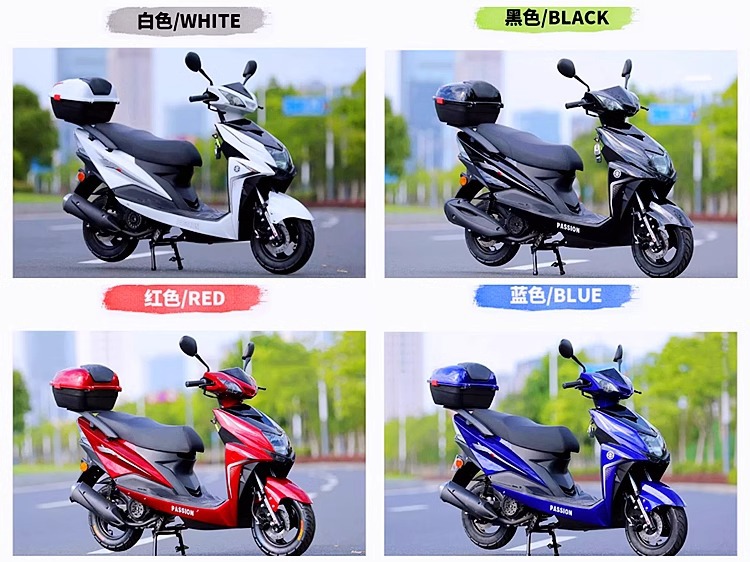 Cross-Border Foreign Trade Export Brand New 125C Two-Wheel Scooter Fuel-Saving Vehicle Shangling Second Generation Fuel Men and Women