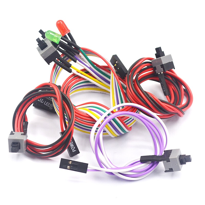 Power Button Chassis Desktop Computer Host Switch Cable Restart Cable Power Key Reset Connection Jumper